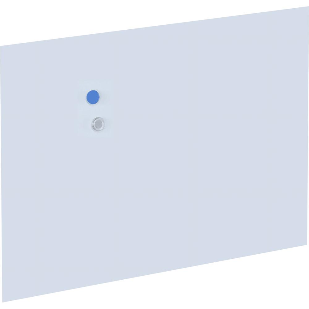 Lorell Adaptable Panel Divider - 24" Width x 2" Height x 37" Depth - Aluminum, Acrylic - White - 1 Each. Picture 1