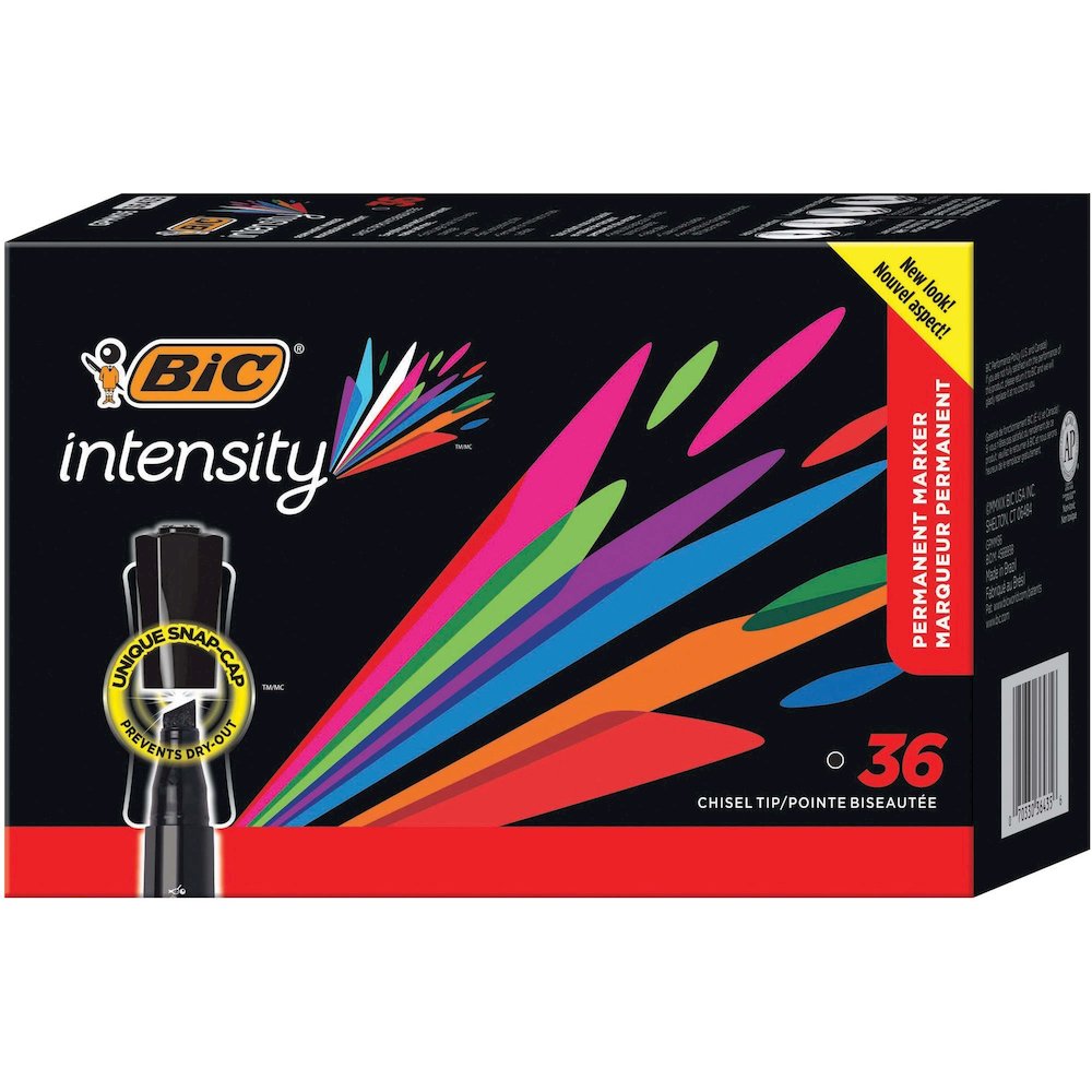 BIC Intensity Permanent Markers - Black Ink - 36 / Box. Picture 1