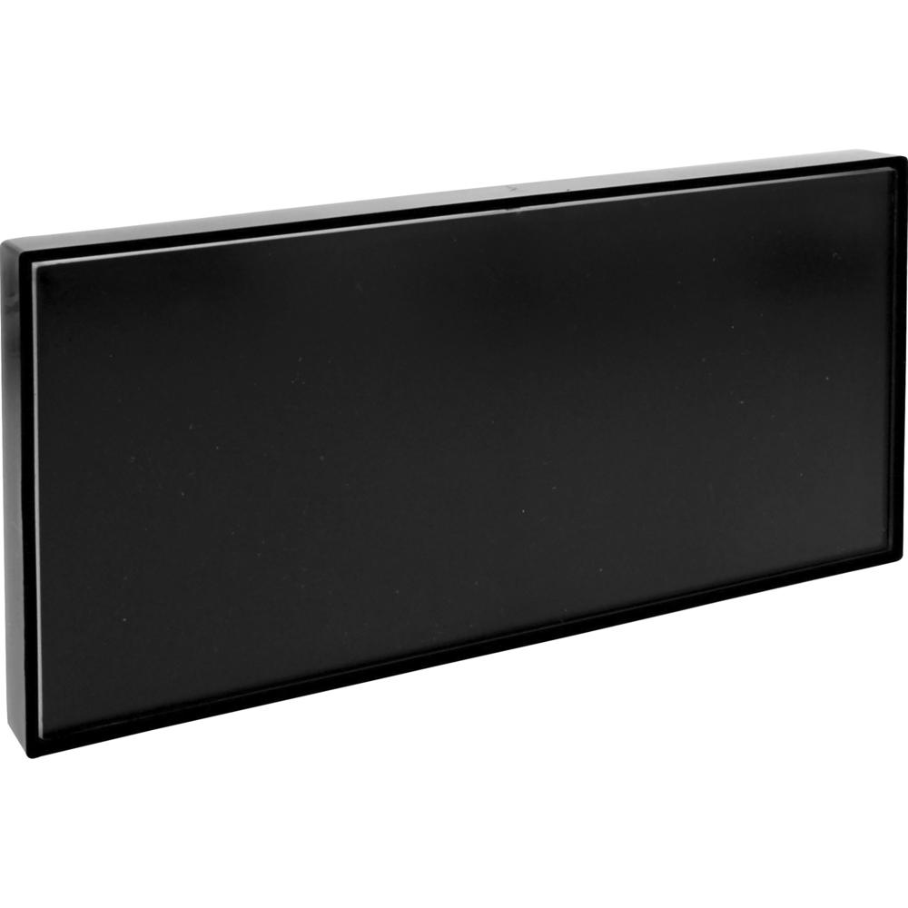 Lorell Snap Plate Architectural Sign - 8" Width x 4" Height x 8" Depth - Rectangular Shape - Surface-mountable - Easy Readability, Injection-molded, Easy to Use - Plastic - Black - 1 Each. Picture 1