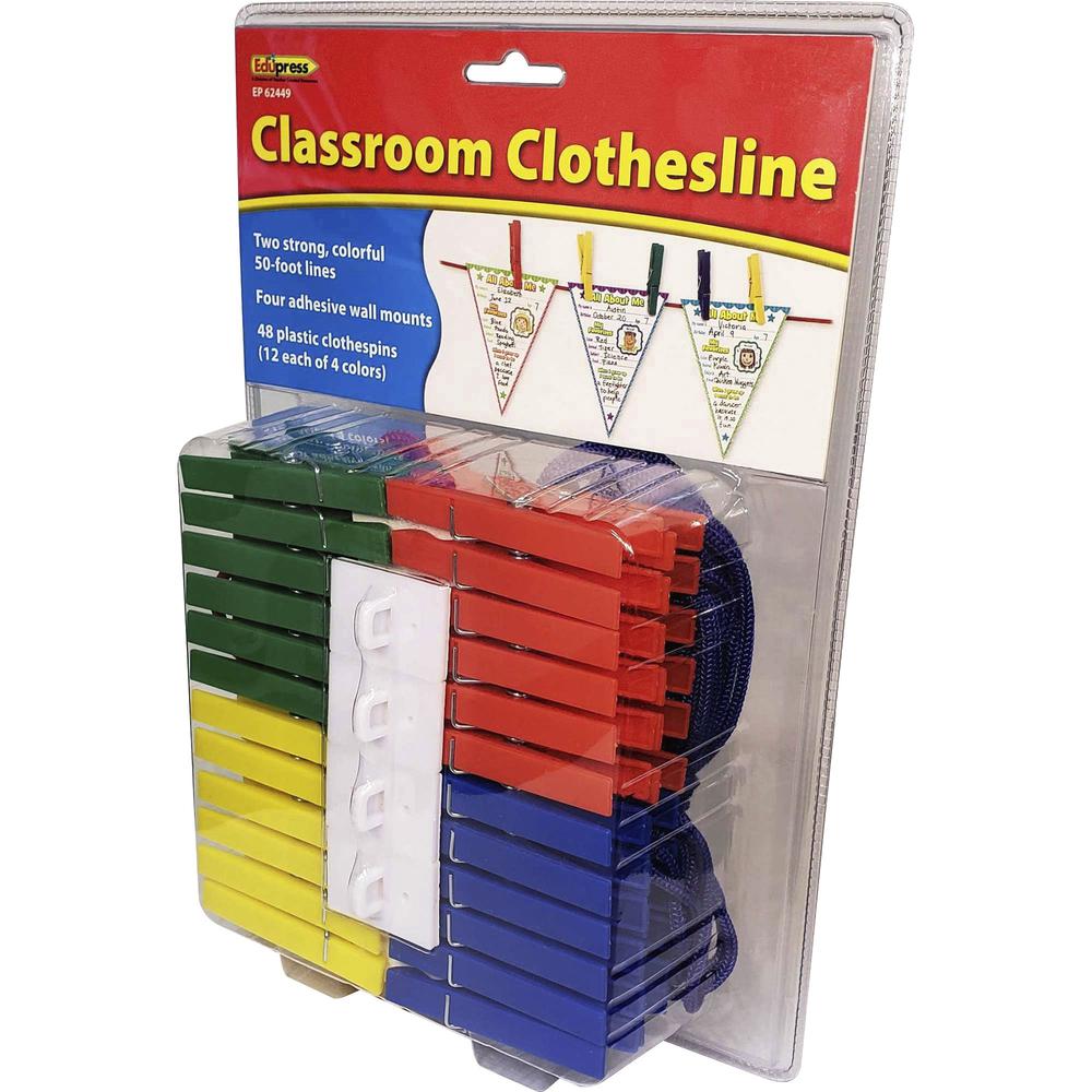 Teacher Created Resources Classroom Clothesline - Classroom, Display, Decoration - 2.30" Height x 7.70" Width x 10.80" Length - Multi - 1 Pack. Picture 1