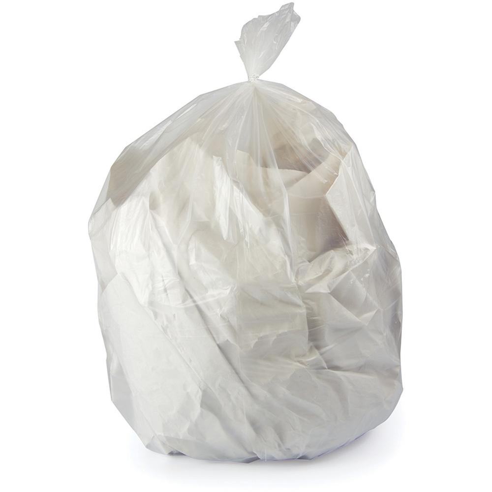 Heritage 2 Mil Linear Low-Density Polyethylene Clear Can Liners - 50" Length x 44" Width x 2 mil (51 Micron) Thickness - Low Density - Clear - Linear Low-Density Polyethylene (LLDPE) - 100 / Carton. Picture 1