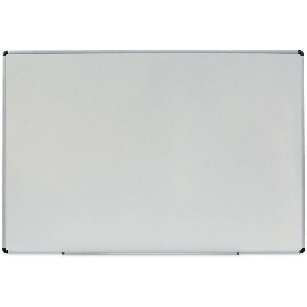 Universal Dry Erase Board - 72" (6 ft) Width x 48" (4 ft) Height - White Melamine Surface - Satin Aluminum Frame - 1 Each. Picture 1