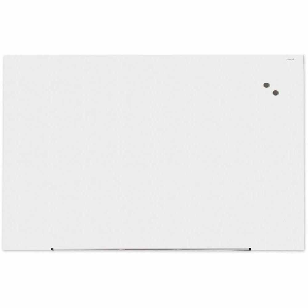 Universal Frameless Magnetic Glass Marker Board, 72" x 48" , White Surface - 72" (6 ft) Width x 48" (4 ft) Height - White Tempered Glass Surface - Magnetic - 1 Each. Picture 1