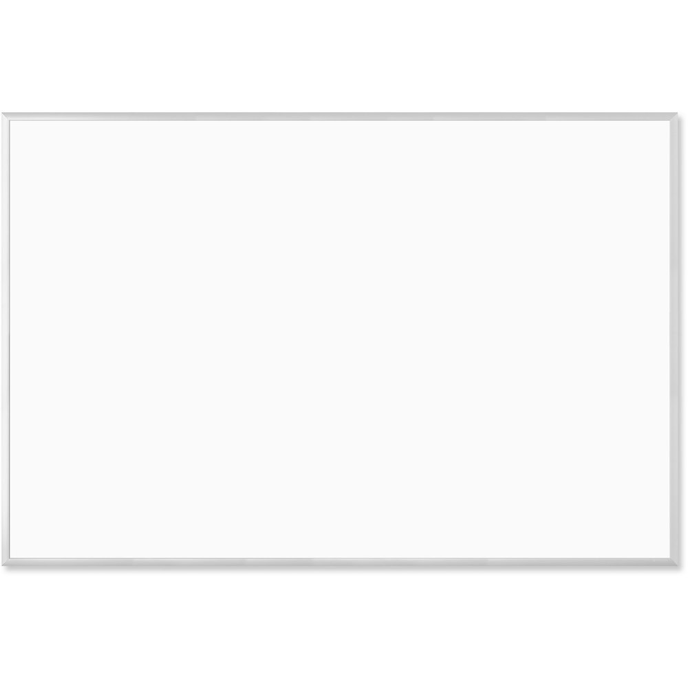 U Brands Melamine Non-Magnetic Dry-Erase Board - 72" (6 ft) Width x 48" (4 ft) Height - White Melamine Surface - Silver Aluminum Frame - Rectangle - Horizontal/Vertical - 1 Each. Picture 1