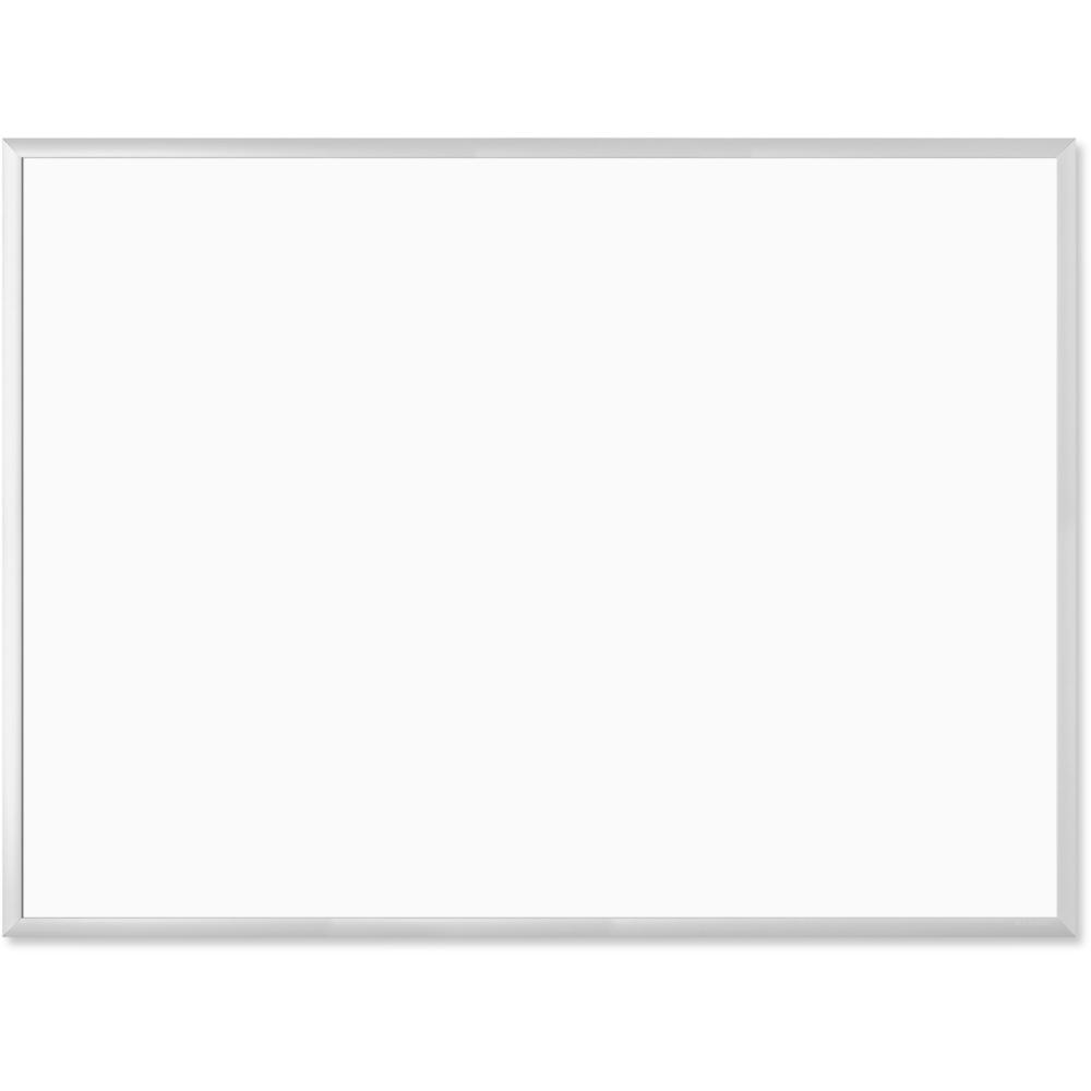 U Brands Magnetic Dry-Erase Board - 48" (4 ft) Width x 36" (3 ft) Height - White Painted Steel Surface - Silver Aluminum Frame - Rectangle - Horizontal/Vertical - Magnetic - 1 Each. Picture 1