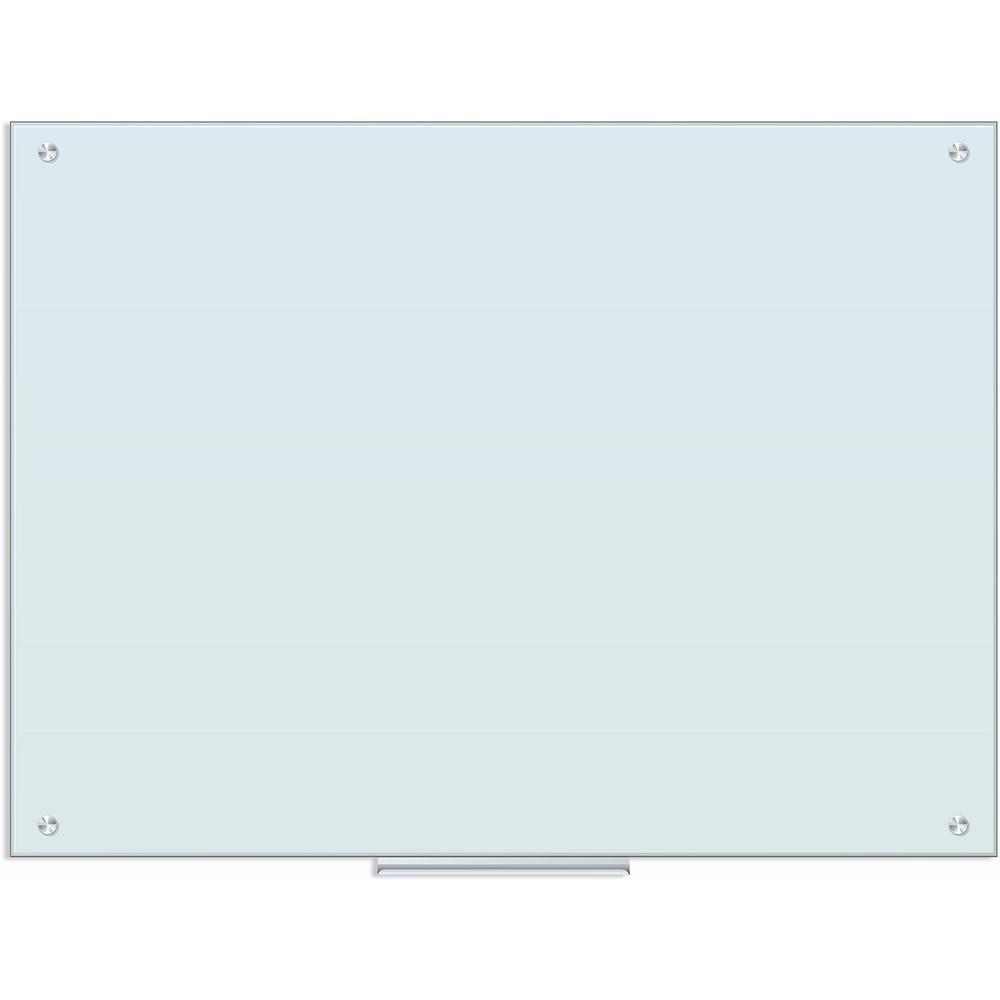 U Brands Magnetic Glass Dry Erase Board - 35" (2.9 ft) Width x 47" (3.9 ft) Height - Frosted White Tempered Glass Surface - Rectangle - Horizontal/Vertical - Magnetic - 1 Each. Picture 1