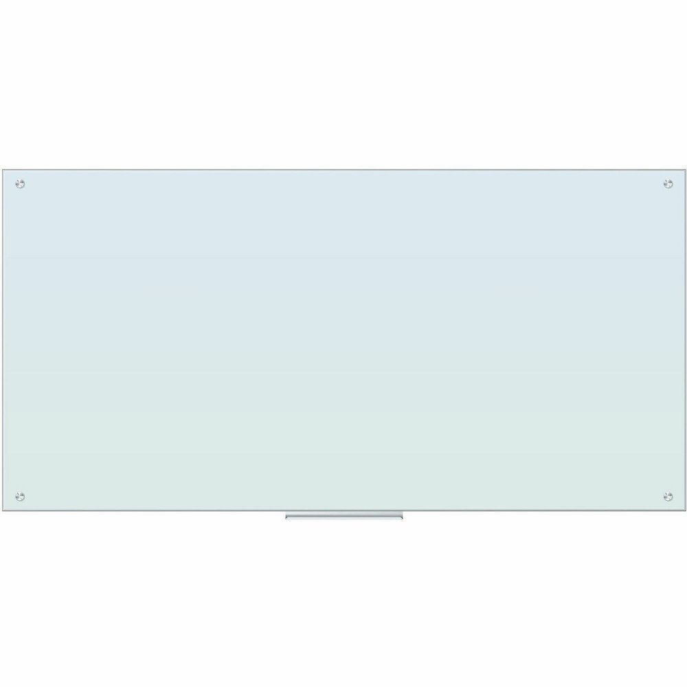 U Brands Magnetic Glass Frameless Dry-Erase Board - 72" (6 ft) Width x 36" (3 ft) Height - Frosted White Tempered Glass Surface - Rectangle - Horizontal/Vertical - Magnetic - 1 Each. Picture 1