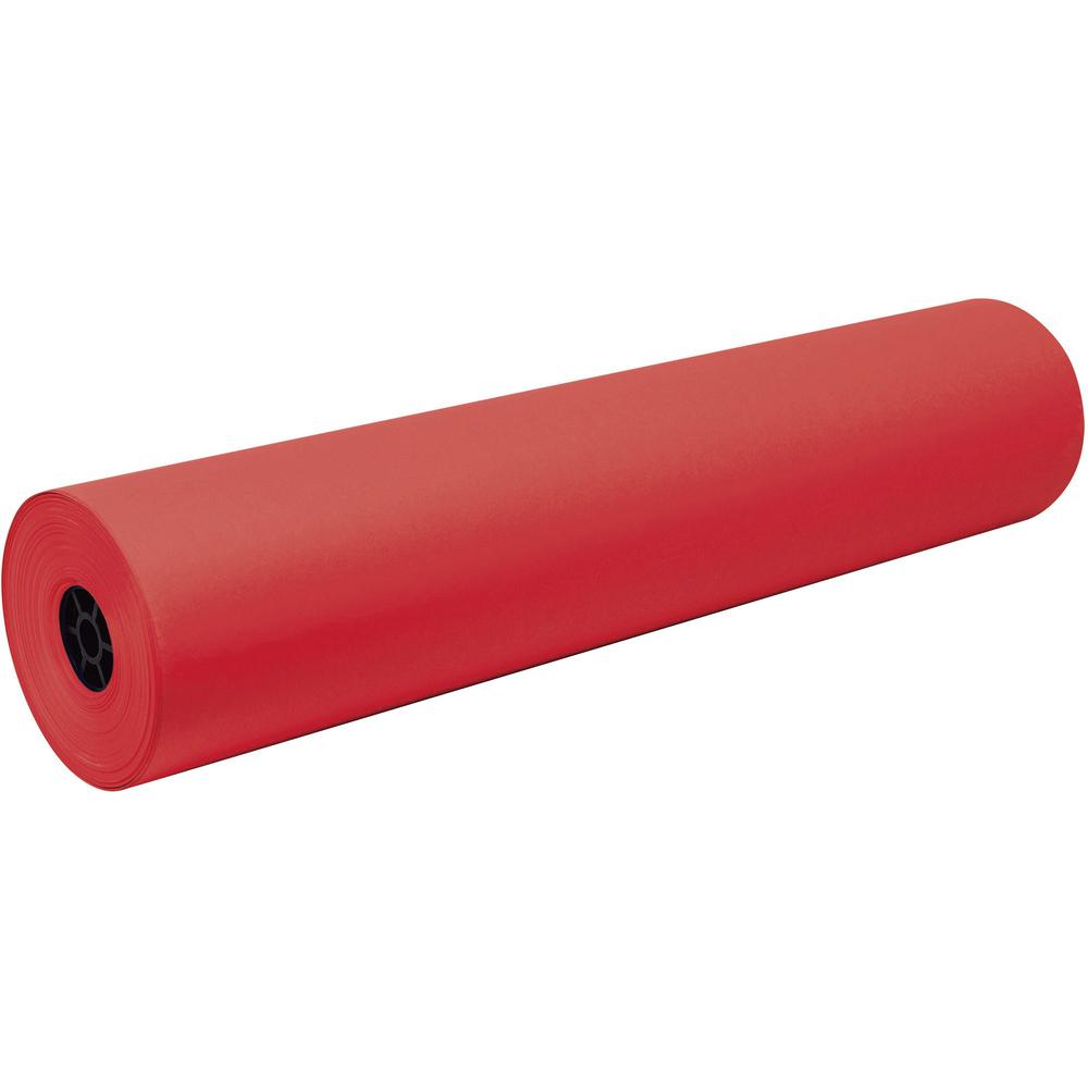 Tru-Ray Construction Paper Art Roll - Mural, Art Project, Banner - 36"Width x 500 ftLength - 1 / Roll - Festive Red - Sulphite. Picture 1