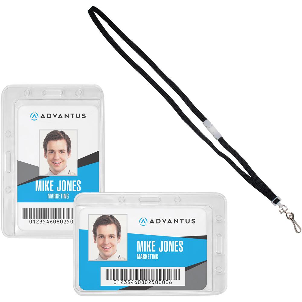 Advantus Antimicrobial ID & Security Pack - Horizontal/Vertical - Multicolor - 200 / Pack. Picture 1