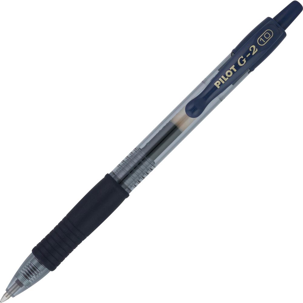 Pilot Retractable Gel Ink Rollerball Pens - Retractable - Navy Ink - Gel-based - Navy Barrel - Writing - 1 Dozen. Picture 1