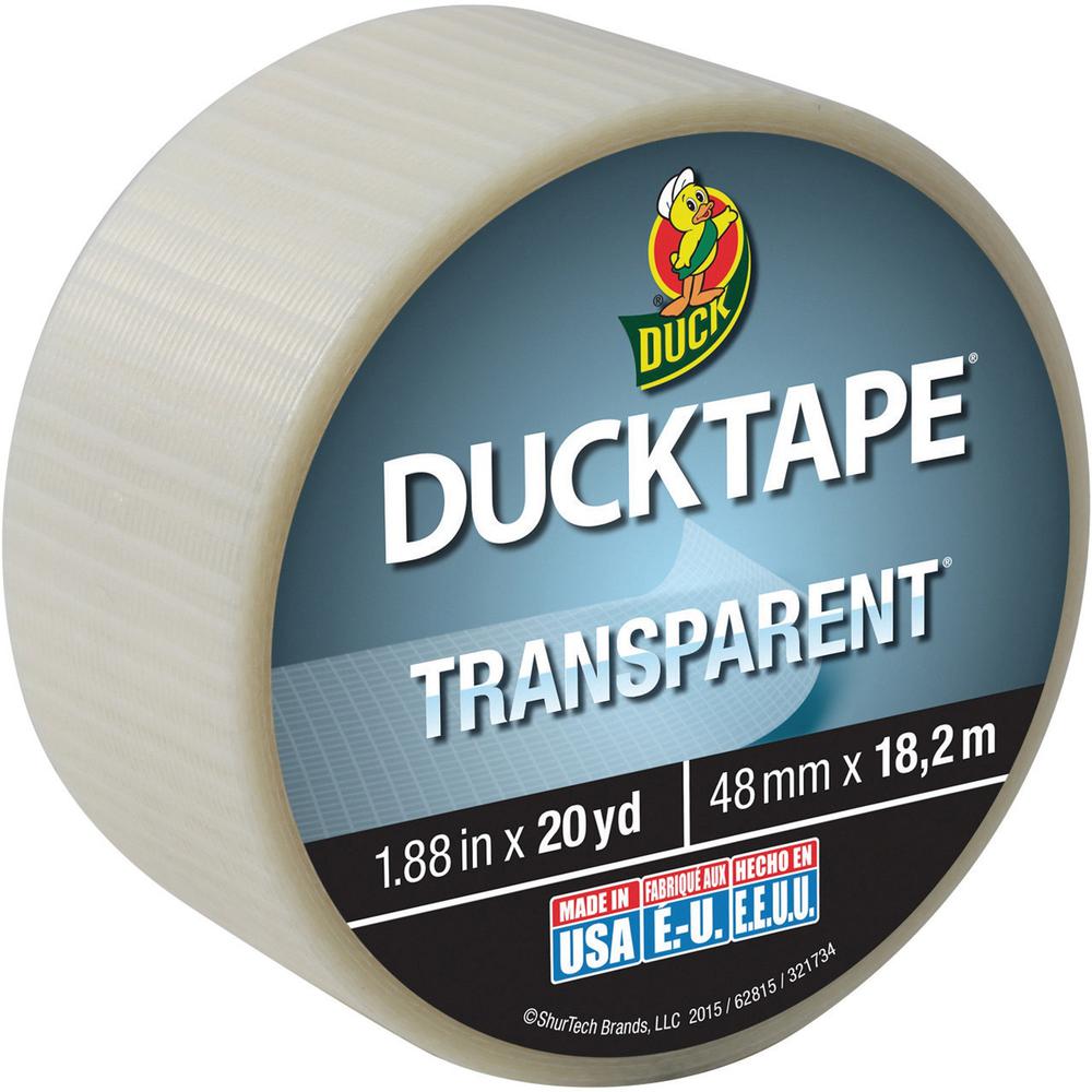 Duck Transparent Duct Tape - 20 yd Length x 1.90" Width - Transparent, Clear - 1 Each. Picture 1