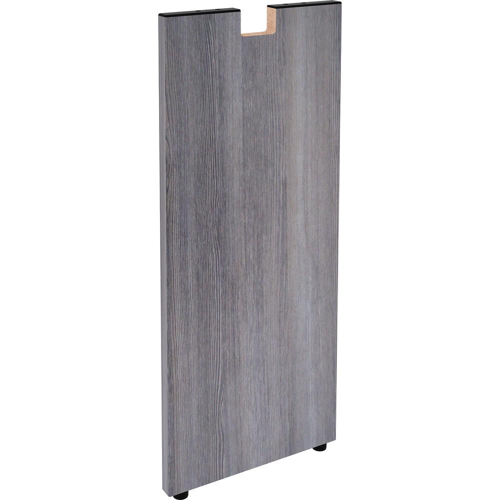Lorell Essentials Series Credenza Half Leg - 28.5" Height x 12" Width x 1" Depth - Finish: Weathered Charcoal Laminate - 1 Each. Picture 1