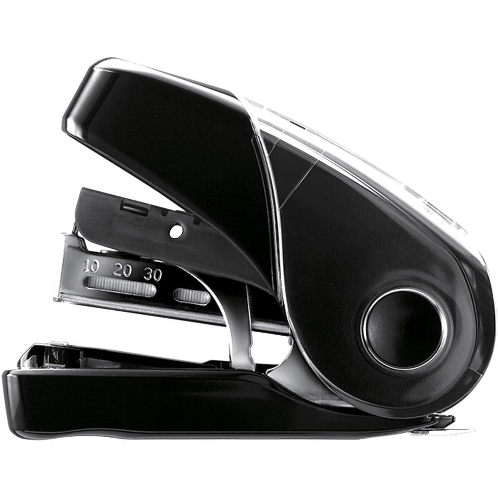 MAX Flat Clinch Mini Stapler - Staples Upto 25 Sheet - Black - 1 Each. Picture 1