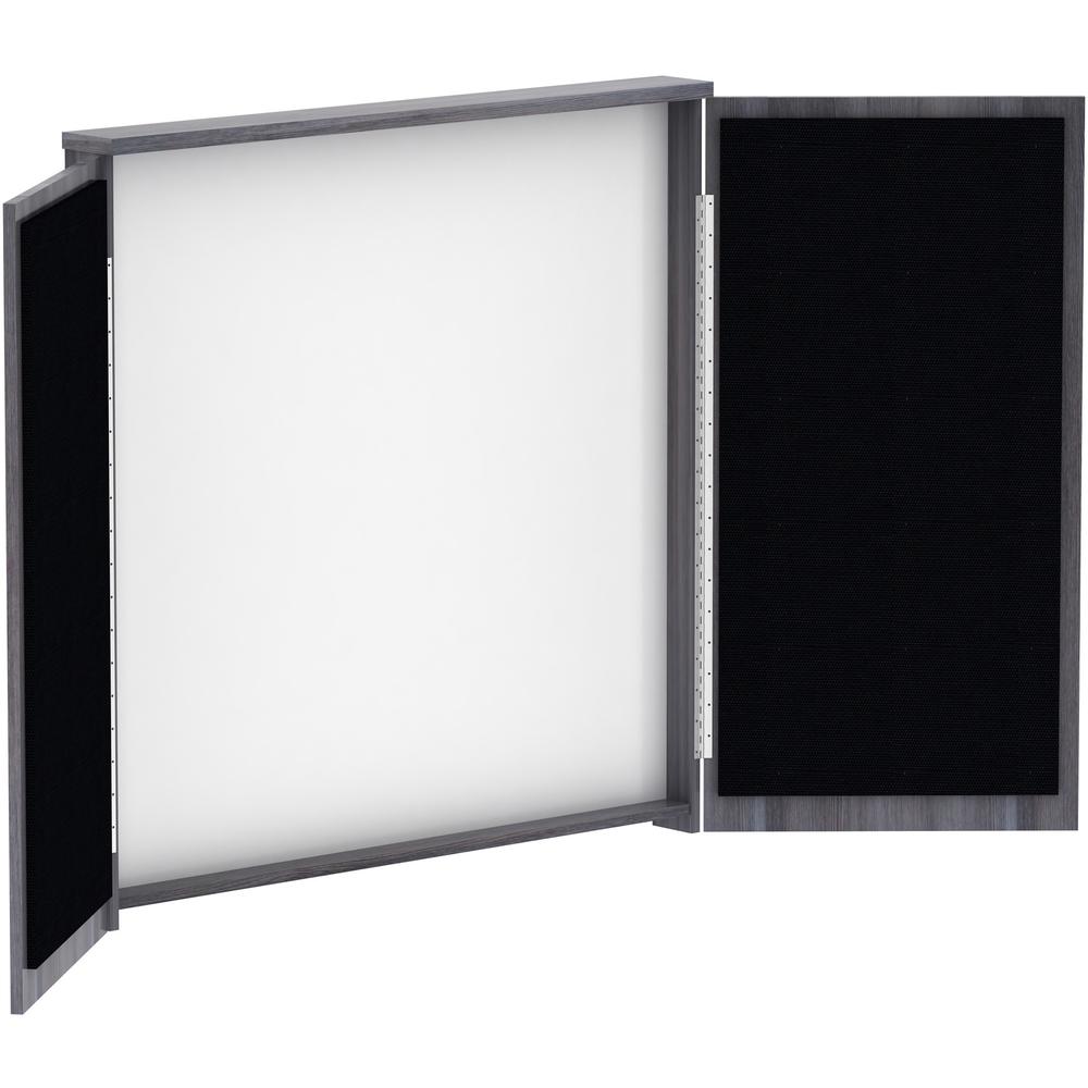 Lorell Dry-erase Whiteboard Presentation Cabinet - Hinged Door, Dry Erase Surface - 47.3" Height x 47.3" Width x 4.8" Depth - 1 Each. Picture 1