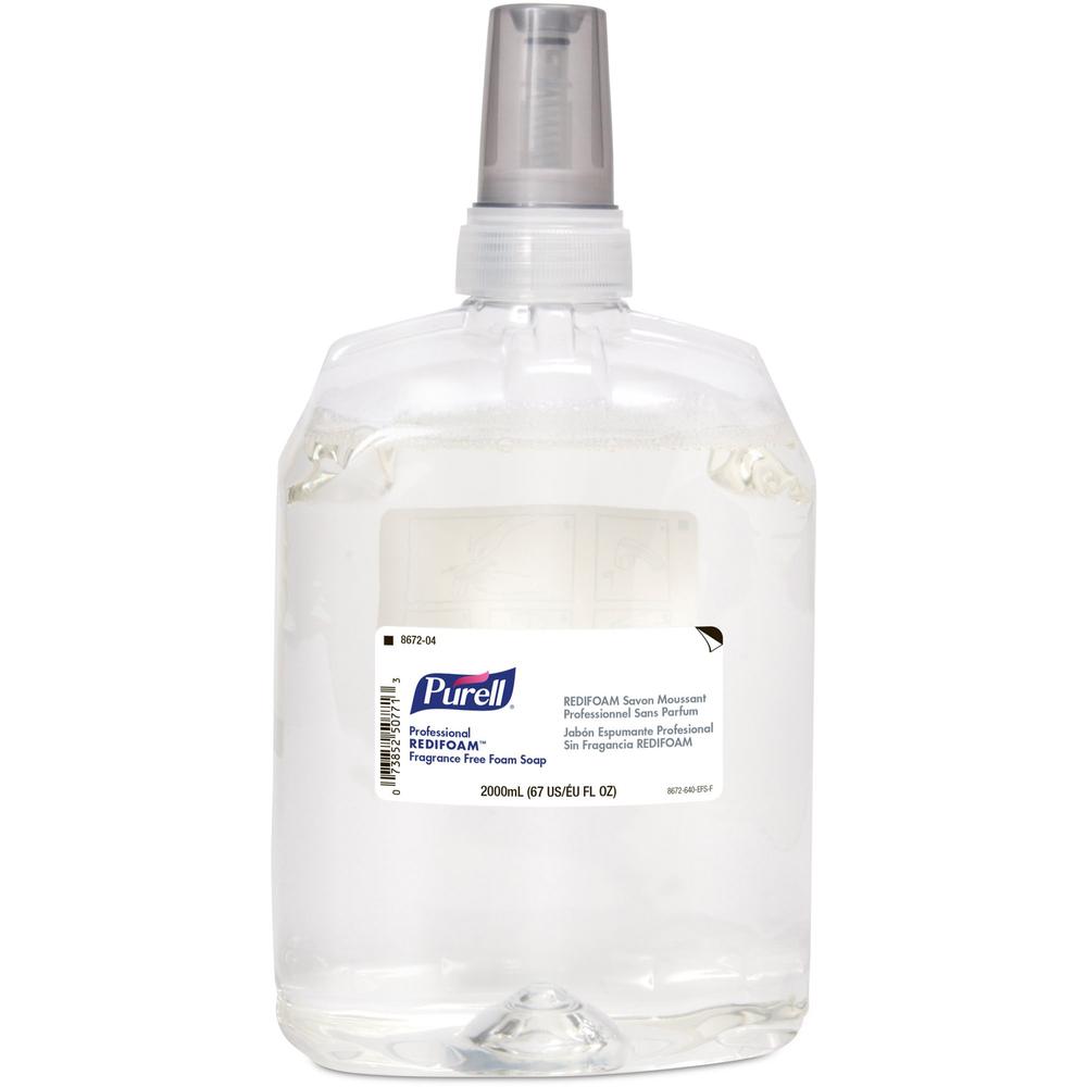 PURELL&reg; CXR Refill Fragrance Free Foam Soap - 67.6 fl oz (2 L) - Bacteria Remover - Hand - Antibacterial - Non-clog, Preservative-free, Paraben-free, Fragrance-free, Dye-free, Phthalate-free - 1 E. Picture 1