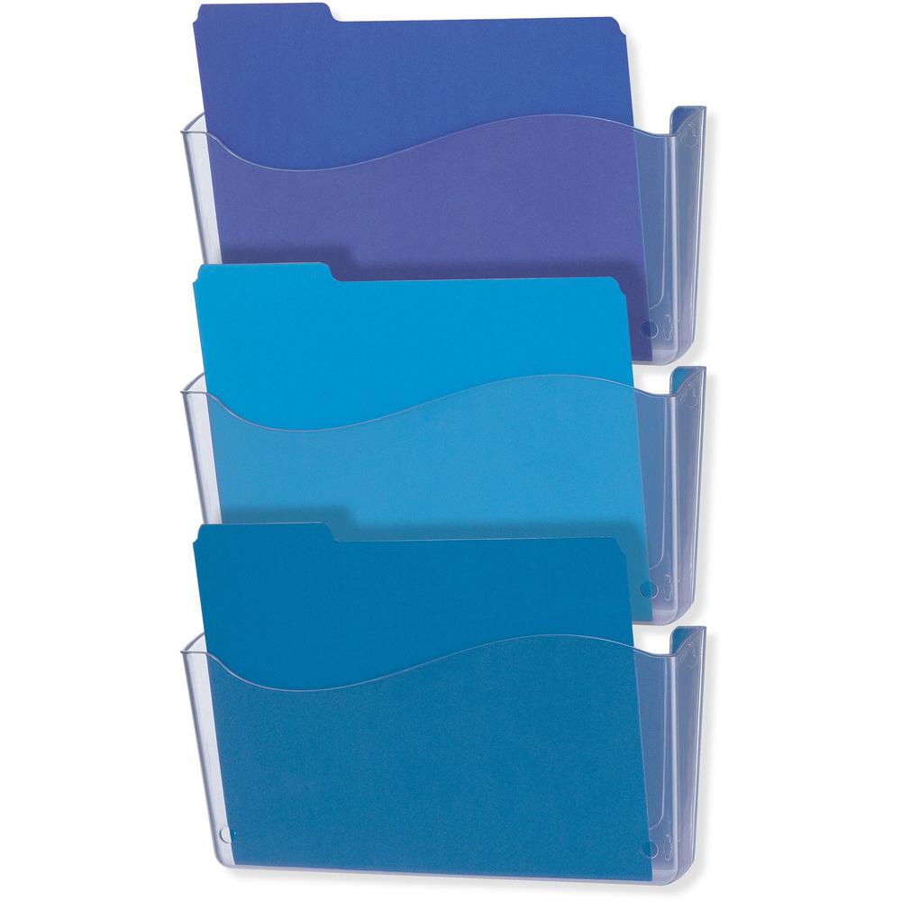 Officemate Unbreakable Wall File - 6.50" Height x 13.75" Width x 3" Depth - Unbreakable - Clear - 1 Each. Picture 1