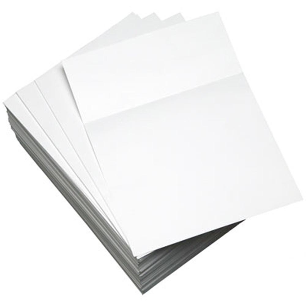 Lettermark Punched & Perforated Papers with Perforations 3-1/2" from the Bottom - White - 92 Brightness - Letter - 8 1/2" x 11" - 24 lb Basis Weight - 90 g/m² Grammage - 2500 / Carton - 2500 Shee. Picture 1