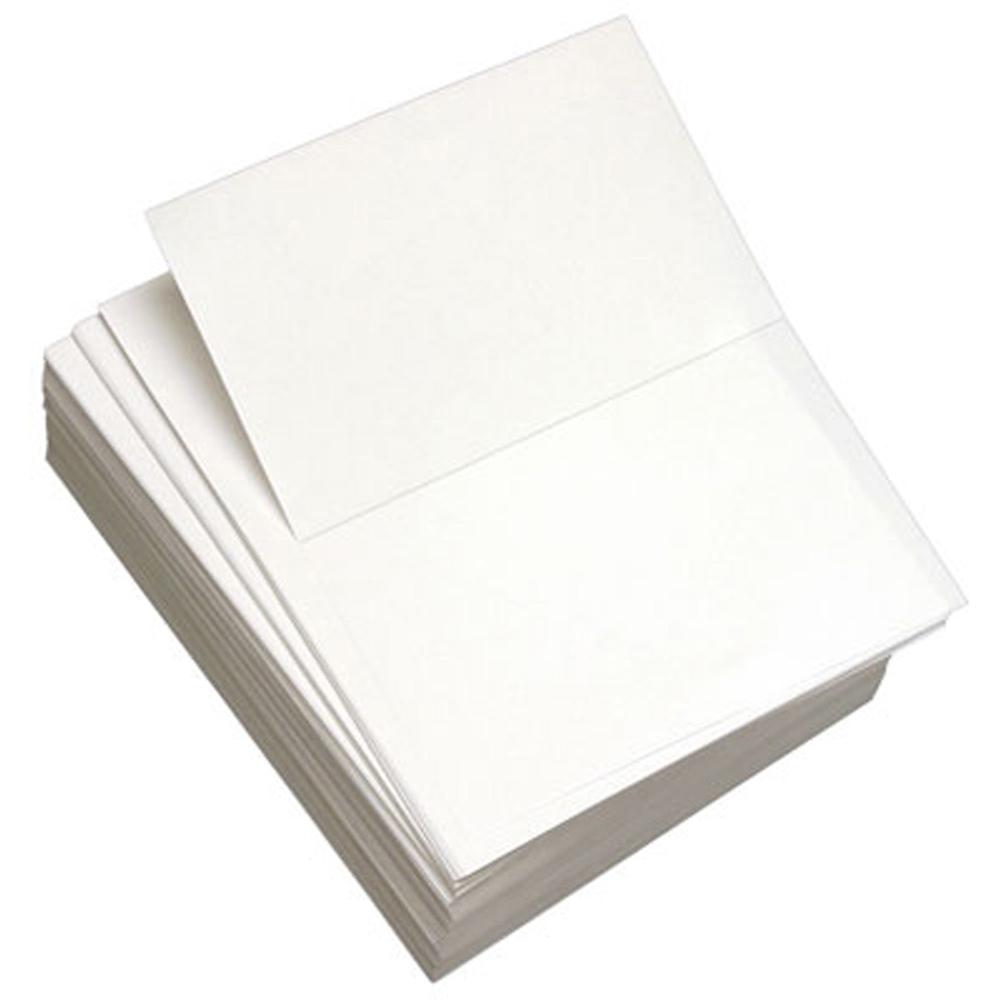 Lettermark Punched & Perforated Papers with Perforation at 5-1/2" - White - 92 Brightness - Letter - 8 1/2" x 11" - 20 lb Basis Weight - 75 g/m² Grammage - 2500 / Carton - 2500 Sheets - 500 Sheet. Picture 1