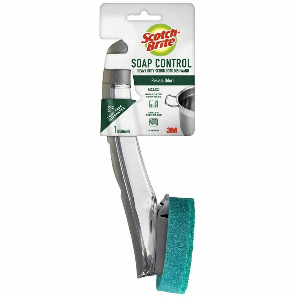 Scotch-Brite Advanced Heavy Duty Dishwand - 1 Each - Fiber - Green. Picture 1