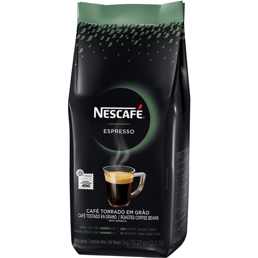 Nescafe Whole Bean Espresso Coffee - Medium - 35.2 oz - 6 / Carton Nescafe Whole Bean Espresso Coffee - Medium - 35.2 oz - 6 / Carton