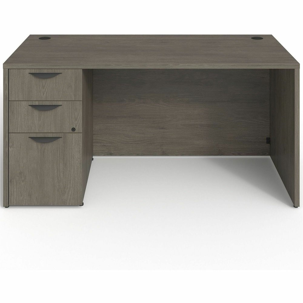 Lorell Prominence 2.0 Left-Pedestal Desk - Rectangle - 29" Height x 60" Width x 30" Depth, 1" Thickness Top - Total Drawer(s): 3 - Single Pedestal on Left Side - Band Edge - Material: Particleboard - . Picture 1