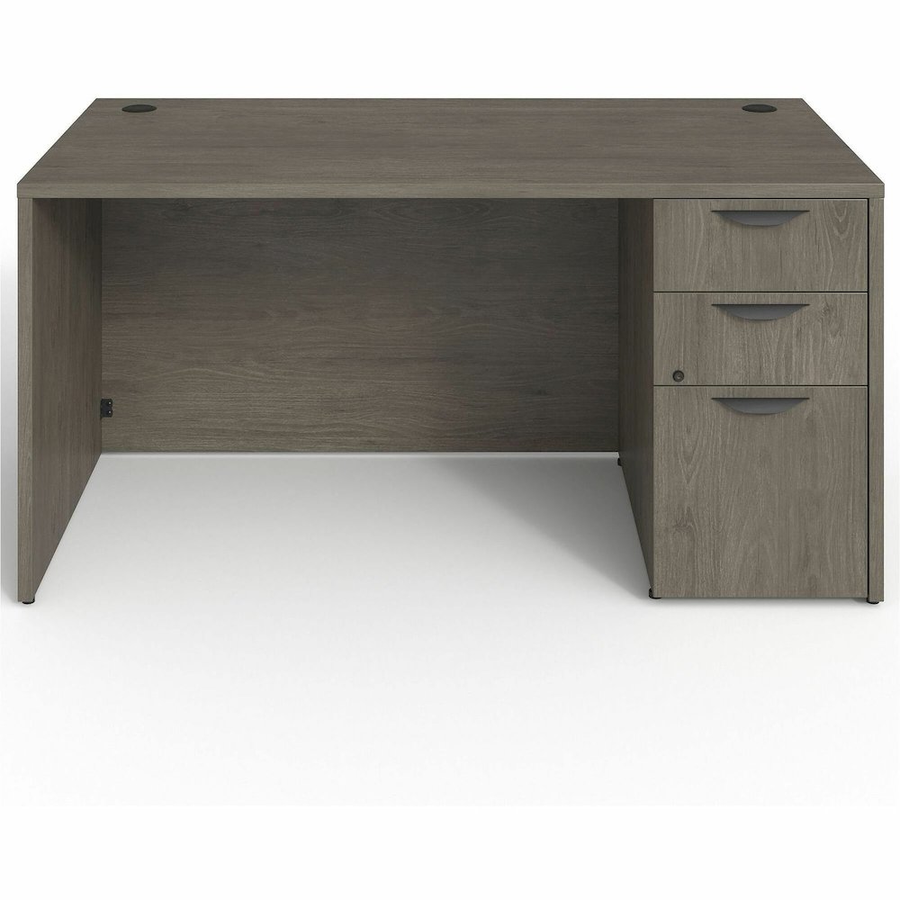 Lorell Prominence 2.0 Right-Pedestal Desk - Rectangle - 29" Height x 60" Width x 30" Depth, 1" Thickness Top - Total Drawer(s): 3 - Single Pedestal on Right Side - Band Edge - Material: Particleboard . Picture 1