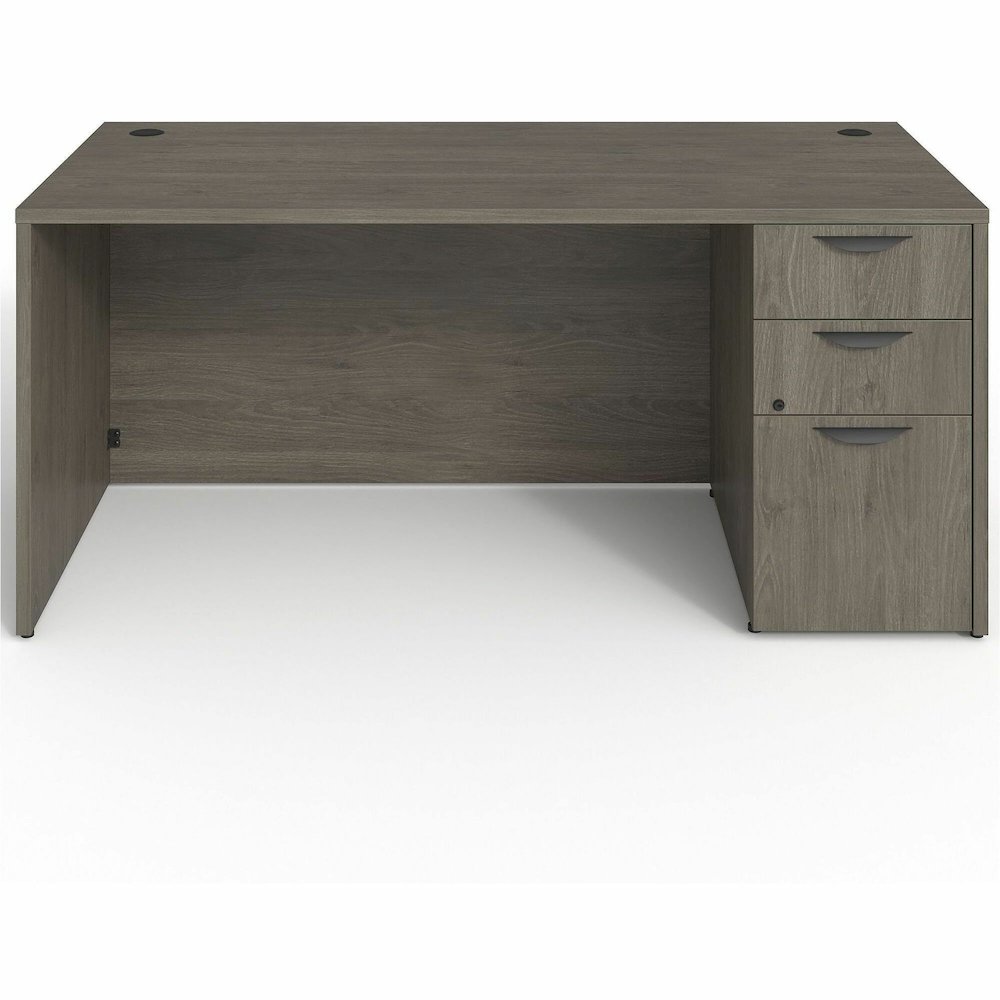 Lorell Prominence 2.0 Right-Pedestal Desk - Rectangle - 29" Height x 66" Width x 30" Depth, 1" Thickness Top - Total Drawer(s): 3 - Single Pedestal on Right Side - Band Edge - Material: Particleboard . Picture 1