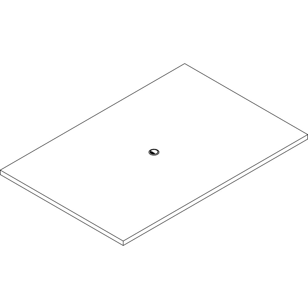 Lorell Prominence 2.0 Rectangular Conference Tabletop - 72" x 48" , 1.5" Top, 0.1" Edge - Material: Particleboard - Finish: Gray Elm. Picture 1