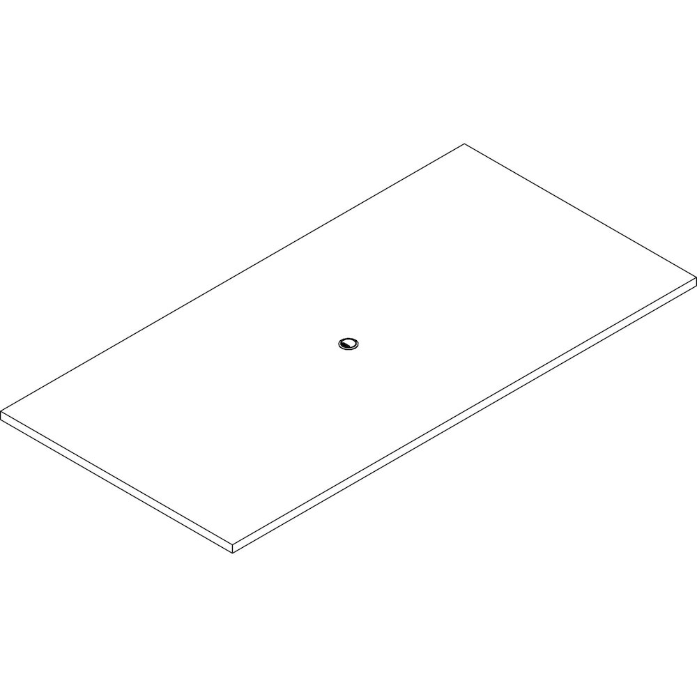 Lorell Prominence 2.0 Rectangular Conference Tabletop - Rectangle - 96" Width x 48" Depth, x 1.5" Thickness Top - Material: Particleboard - Finish: Gray Elm - Laminated, Durable, Mar Resistant, Burn R. Picture 1
