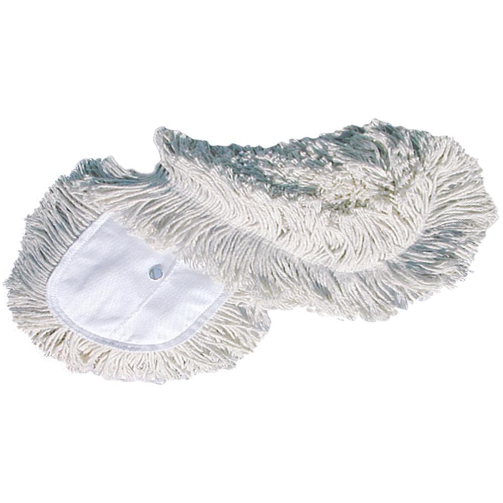 Genuine Joe Dust Mop Head Refill - 60" Width x 5" Depth - Yarn, Cotton, Synthetic - White - 1 Each. Picture 1