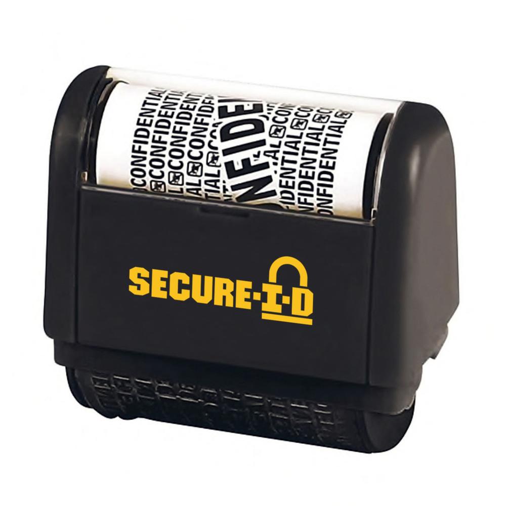 Cosco Secure-I-D Personal Security Roller Stamp - CONFIDENTIAL - 1.50" Impression Length - Black - 1 Each. Picture 1