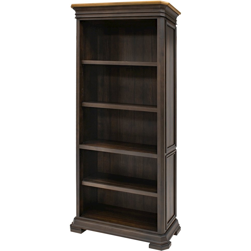 Martin Sonoma Veneer Bookcase - 14" Height x 36" Width x 78" Depth - 2 Door(s) - 3 Adjustable Shelf(ves) - Material: Wood Veneer - Finish: Dark Roast - 1 Each. Picture 1