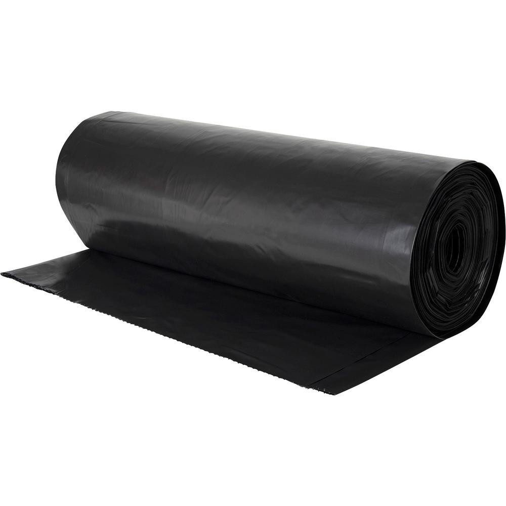 Genuine Joe Heavy-duty Trash Can Liners - 55 gal Capacity - 58" Length x 39" Width x 2.70 mil (69 Micron) Thickness - Black - Waste Disposal, Debris, Office Waste, Food Waste - 50 / Carton. Picture 1
