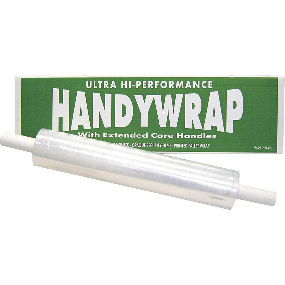 WP HandyWrap Stretch Film - 20" Width x 1000 ft Length - Disposable, Handle - Clear - 4 / Carton. Picture 1
