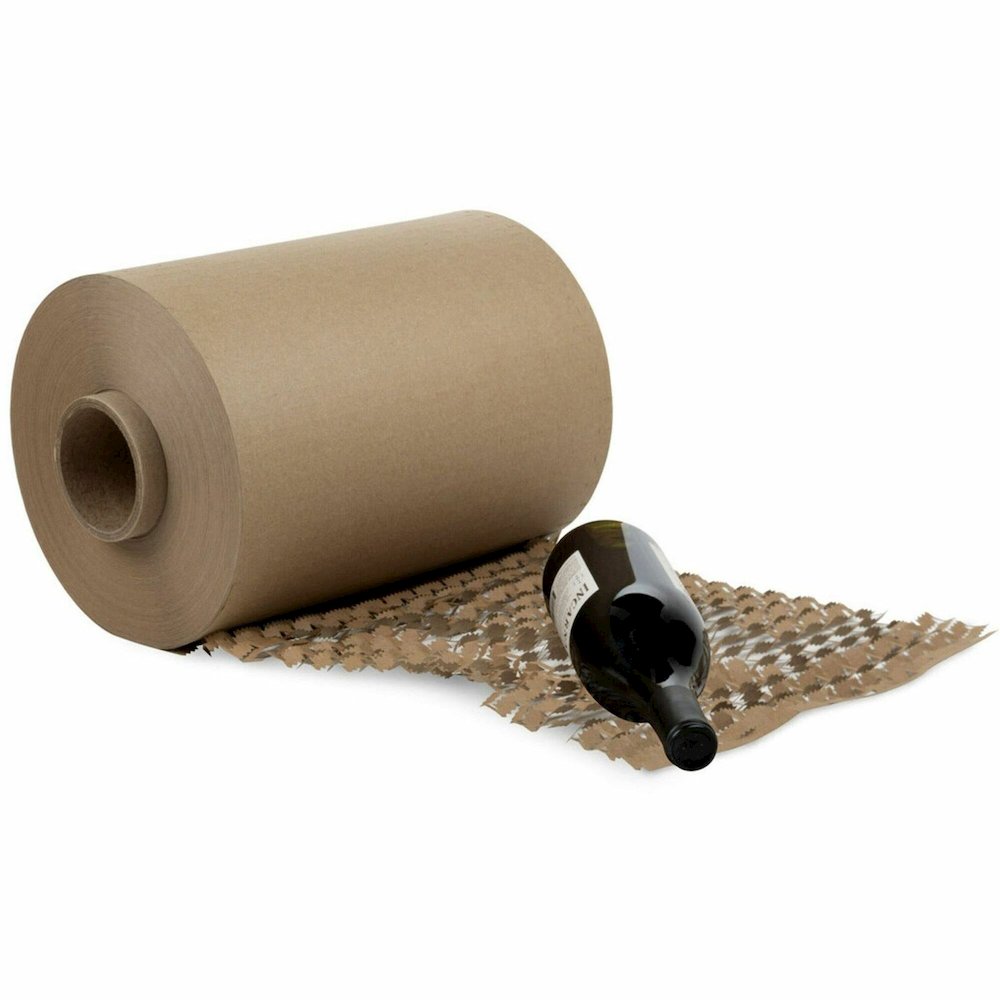 Scotch Cushion Lock Protective Wrap - 12" Width x 1000 ft Length - Recyclable, Easy Tear - Brown - 1 Roll. Picture 1