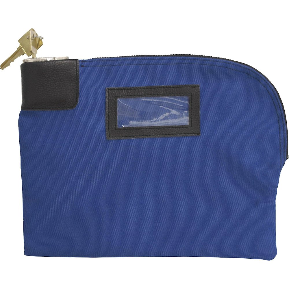 ControlTek Carrying Case Cash, Coin, Document, Card, Check - Royal Blue - Canvas Body - 8.5" Height x 11" Width - 1 Each. Picture 1