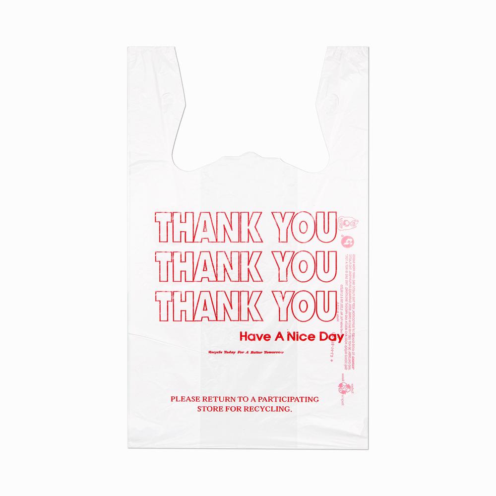 Inteplast T-Shirt Bags - 21" Length x 11.50" Width x 0.49 mil (13 Micron) Thickness - White - Plastic - Shopping, Shirt - 900 / Carton. Picture 1