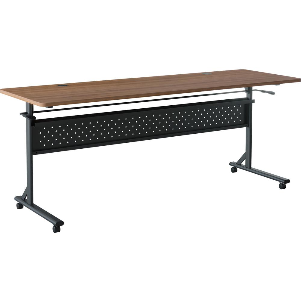 Lorell Shift 2.0 Flip and Nesting Mobile Table - Laminated Rectangle Top - 198 lb Capacity - 72" Table Top Length x 24" Table Top Width x 1" Table Top Thickness - 29.50" Height - Assembly Required - W. Picture 1