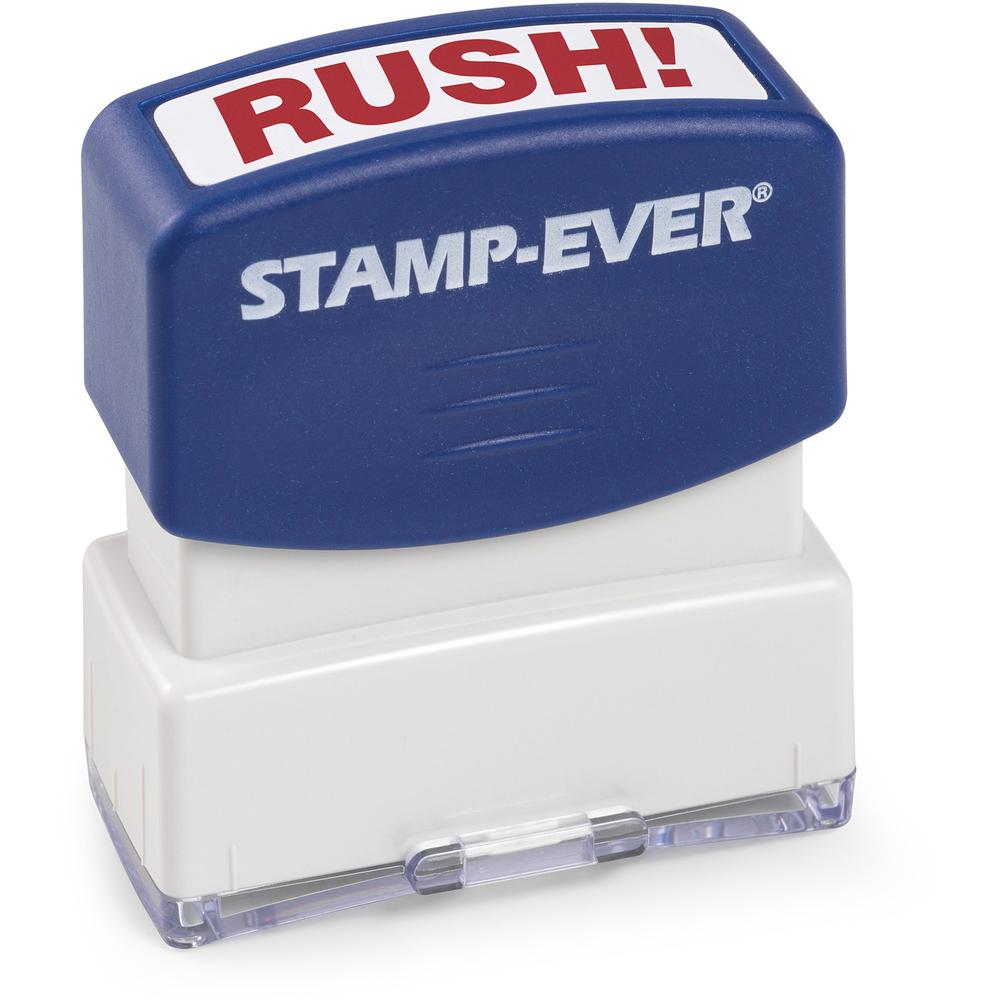 Trodat Pre-Inked RUSH! Stamp - Text Stamp - RUSH! - 1.69" Impression Width x 0.56" Impression Length - 50000 Impression(s) - Red - 1 Each - TAA Compliant. Picture 1