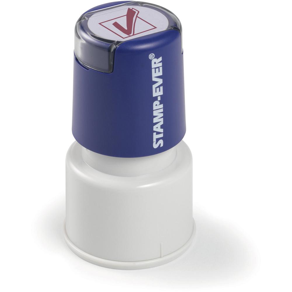 Trodat Pre-inked Check Mark Icon Stamp - Text Stamp - RECEIVED - 0.75" Impression Diameter - 50000 Impression(s) - Red - 1 Each - TAA Compliant. Picture 1