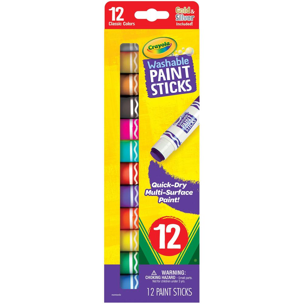 Crayola Project Quick-Dry Paint Sticks - Stick - 1 Pack - Multicolor Crayola Project Quick-Dry Paint Sticks - Stick - 1 Pack - Multicolor