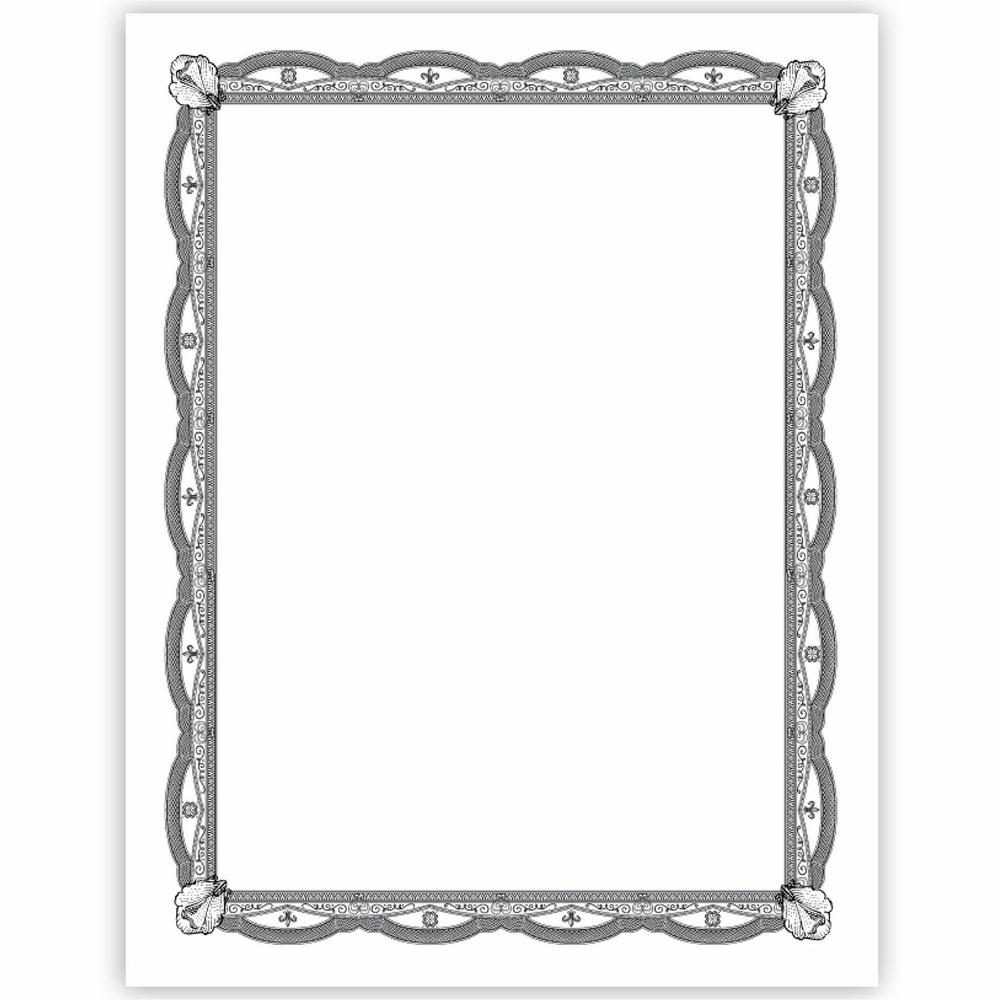 Geographics Silver Foil Award Certificates - 65 lb Basis Weight - 11" Width - Inkjet Compatible - Assorted, Silver - Foil - 15 / Pack. Picture 1