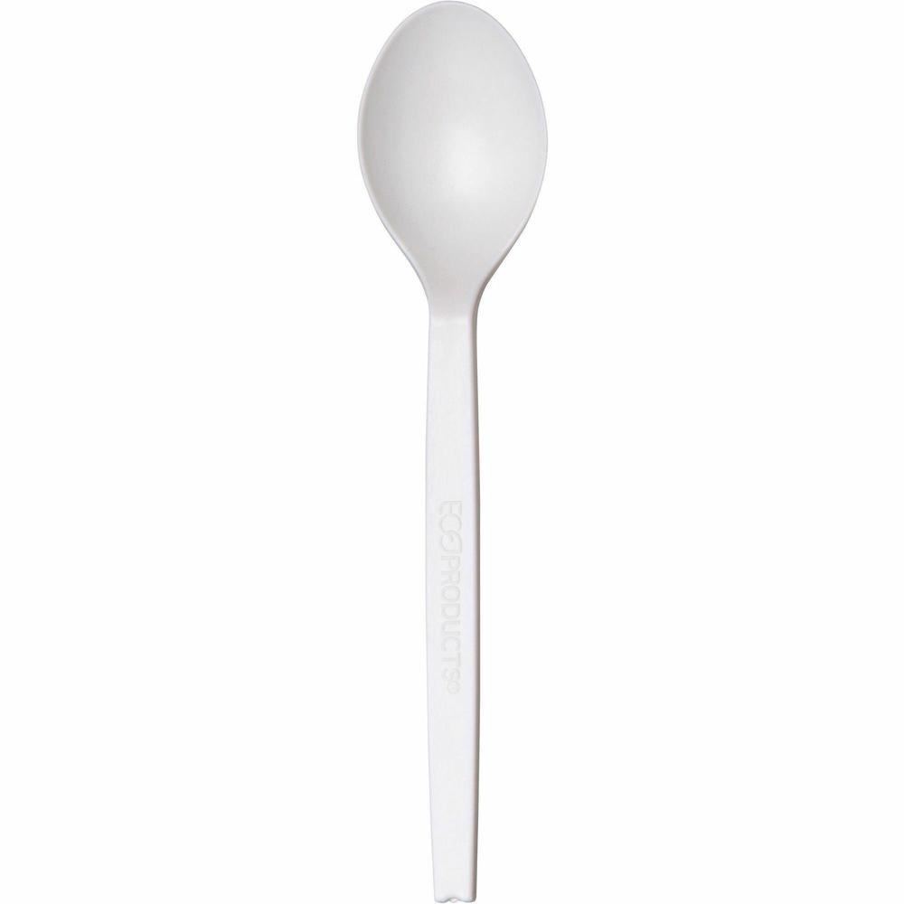 WNA 7" Plant Starch Spoons - Spoon - Breakroom - Plant Starch - Beige - 50/Pack - 20 / Carton. Picture 1