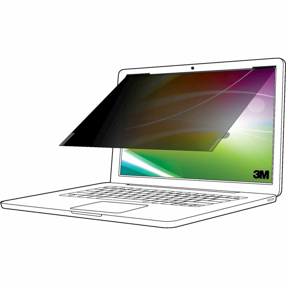 3M Bright Screen Privacy Filter for 14in Laptop, 16:9, BP140W9B Black, Matte - For 14" Widescreen LCD 2 in 1 Notebook - 16:9 - Scratch Resistant, Fingerprint Resistant - Anti-glare - 1 Each. Picture 1