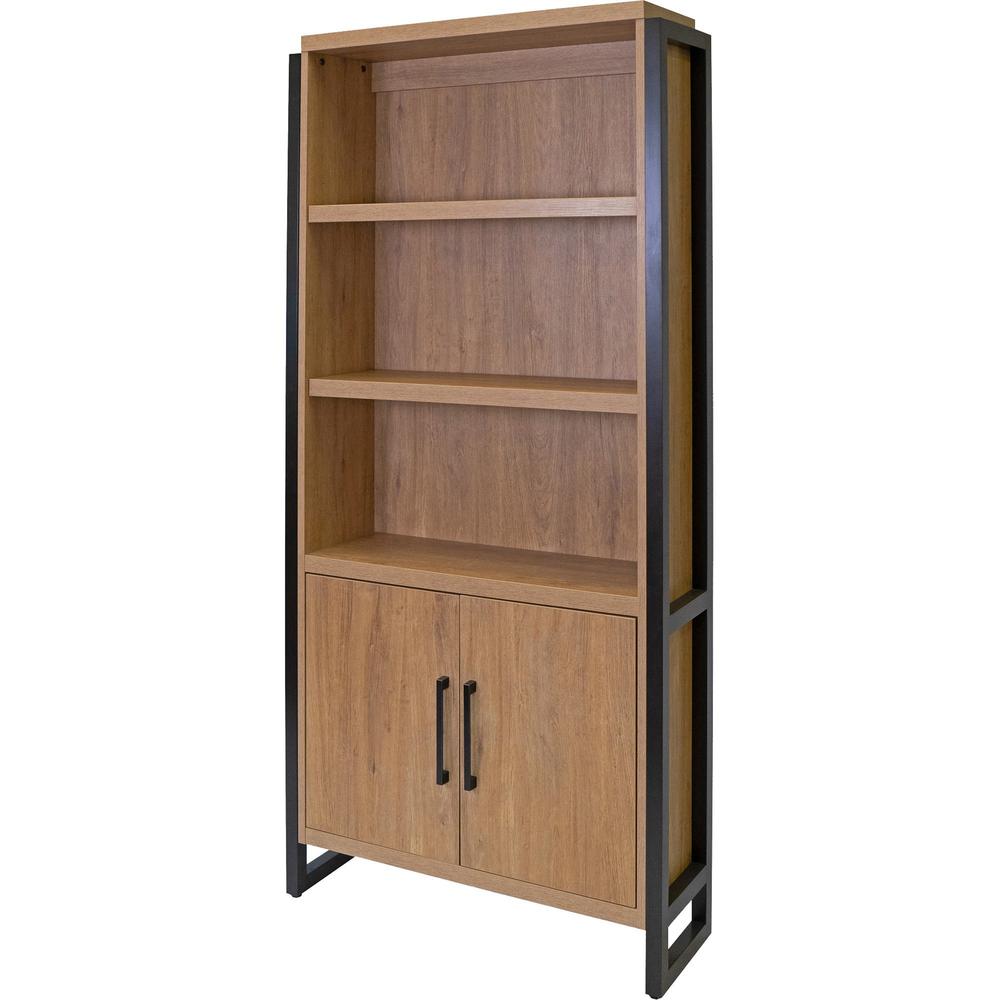 Mason Wood Laminate Bookcase With Doors. Picture 1