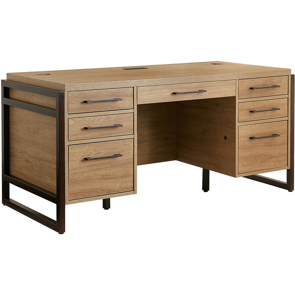 Mason Laminate Double Pedestal Executive Desk. Picture 1