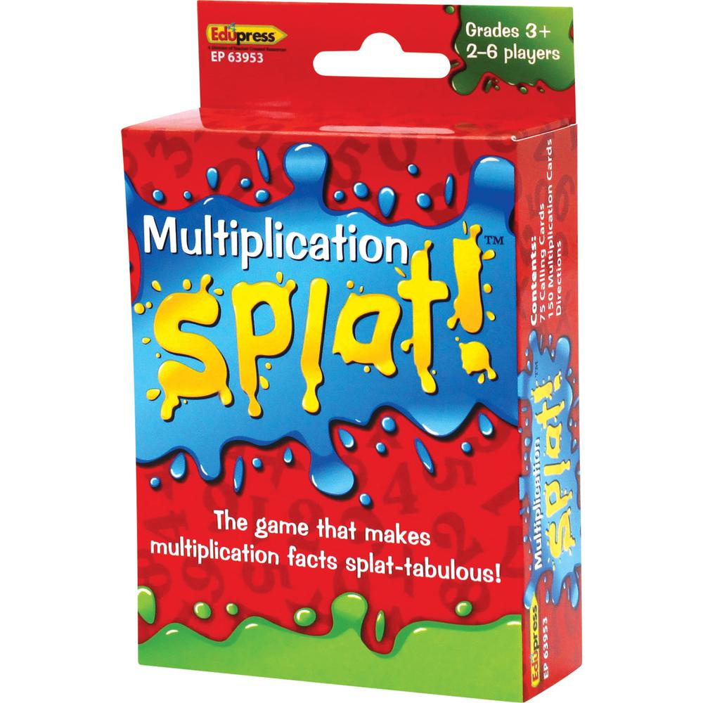 Teacher Created Resources Math Splat Multiplication - 225 Card(s) - Learning - Educational - 1 Each. Picture 1