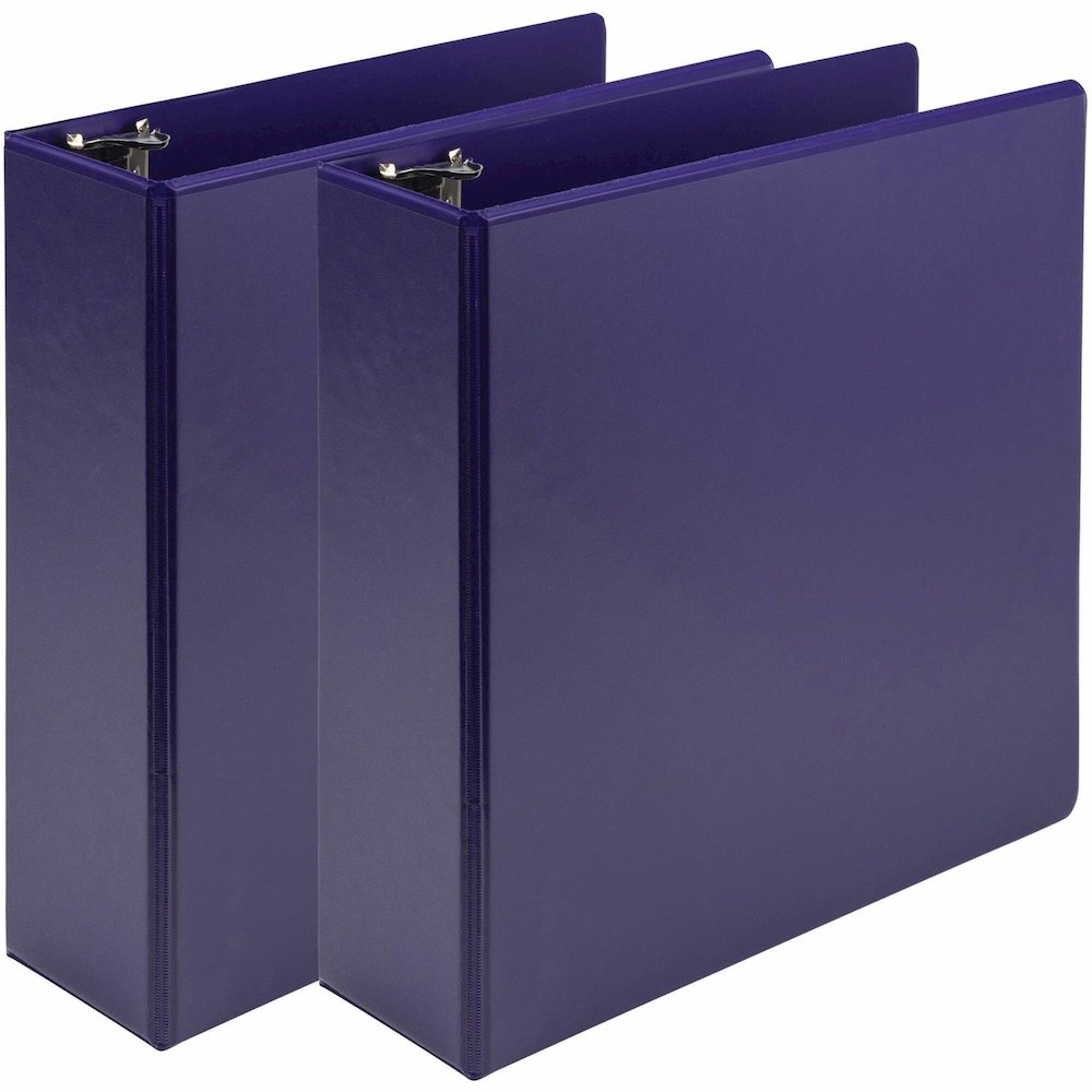 Samsill Earth's Choice Plant-based View Binders - 3" Binder Capacity - Letter - 8 1/2" x 11" Sheet Size - 3 Ring - Fastener: Round Ring - Chipboard, Polypropylene, Plastic - Purple - Recycled - Durabl. Picture 1