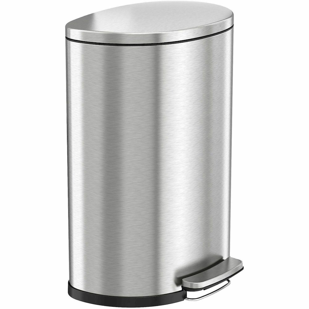 HLS Commercial Fire-Rated Soft Step Trash Can - 13.20 gal Capacity - Pedal Control, Handle, Durable, Smooth, Lid Closure, Fingerprint Proof, Fire Retardant, Removable Inner Bin - 26" Height x 18.5" Wi. Picture 1