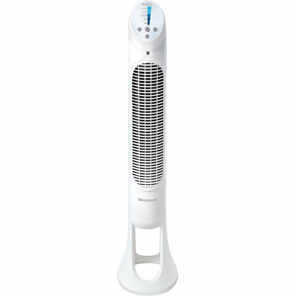 Honeywell QuietSet 5 Tower Fan - 5 Speed - Oscillating, Remote, Timer-off Function, Quiet, Sturdy, Electronic Control Panel, Touch Operation - 40" Height x 8.3" Width x 10.8" Depth - Plastic - White. Picture 1